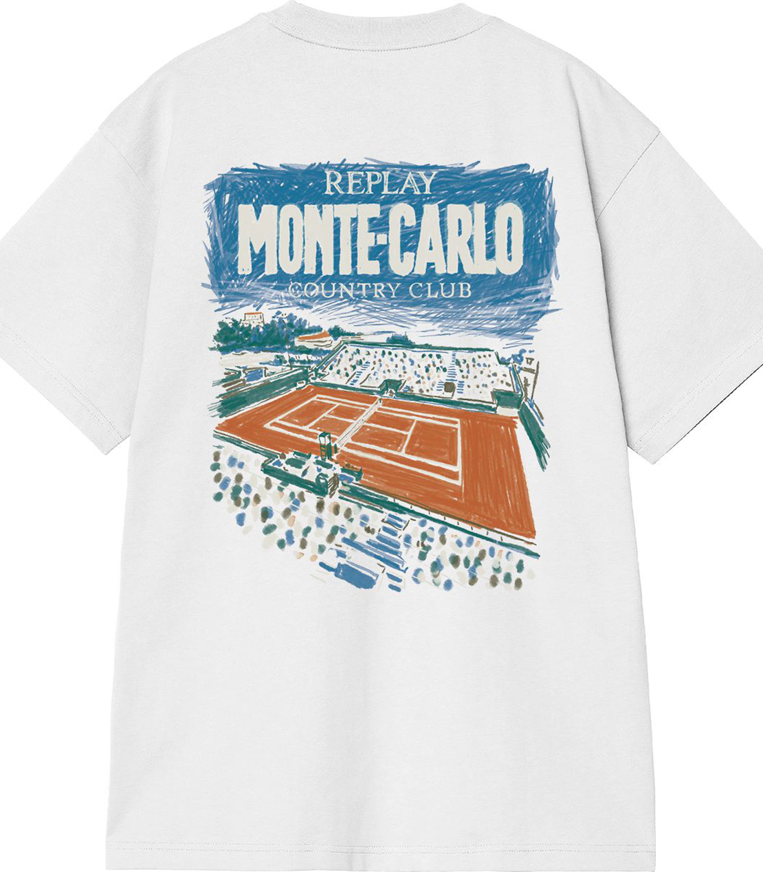 REPLAY &times; Monte Carlo Country Club オーバーサイズ Tシャツ 詳細画像 ホワイト 2